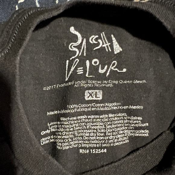 Sasha Velour Mens T Shirt Sz XL Drag Queen Ru Paul Drag Race Modern Black Art - Picture 3 of 4